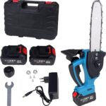 Sharrë Dore Elektrike 12” – 48V me 2 Bateri Litiumi | Set Profesional për Prerje Druri, Degësh & Traresh