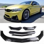 Front Lip Universal për Veturë – Ngjyrë Piano Black + E Zezë